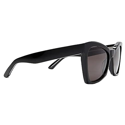 Balenciaga Women's Weekend Oversized Cat Eye Sunglasses, Black-Black-Grey, One Size