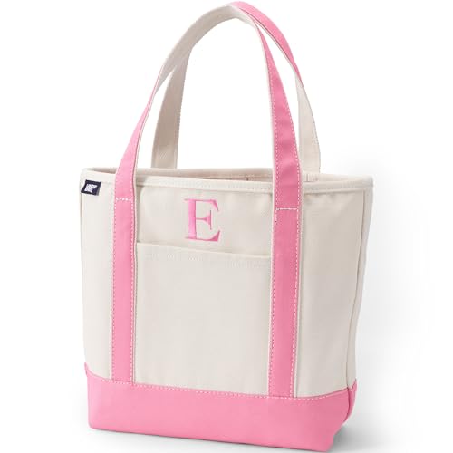 Image of Lands' End Pre-Monogrammed Letter Canvas Tote Bag