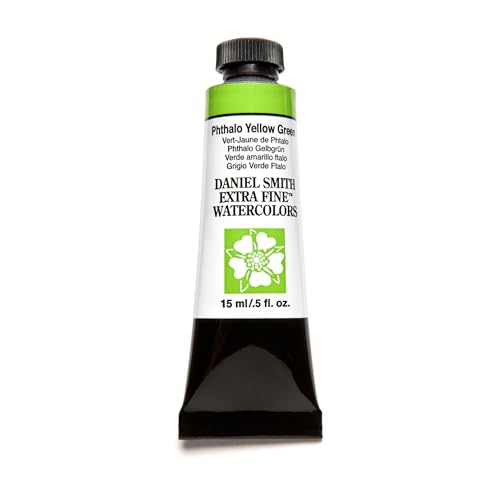 Daniel Smith Extra Fine Watercolor Paint, 15ml Tube, Phthalo Yellow Green, 284600124, 0.5 Fl Oz (Pack of 1)