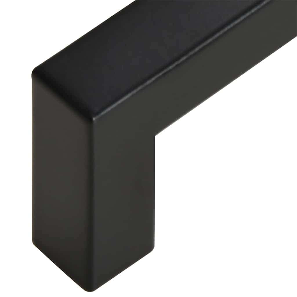 Schwarze Möbelgriffe 10 Stk. Edelstahl, 64 mm Lochabstand, pulverbeschichtet, für Schrank Schublade Küche Bad Wohnzimmer Flur Garderobe Kommode Sideboard Nachttisch, mit Schrauben