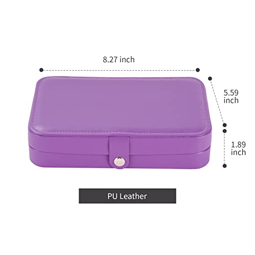 Smileshe Jewelry Box For Women Girls, Pu Leather Small Travel Organizer Case, Portable Display Storage Holder Boxes For Rings Earrings Necklaces Bracelets #TOP6