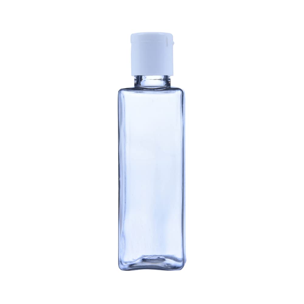 Square Shaped Empty Plastic Bottles For Travel Needs Sanitizer Oil Shampoo Creams Packing With White Flip Top Cap -(Set Of 50_100 Ml)-image-41