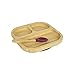 BIOZOYG Set con Piatto Quadrato di bambù I Piatto con Base a Ventosa e Cucchiaio - Certificato FSC I Set con Ciotola in Legno di bambù per Bambini da merenda I Stoviglie di bambù Rosse