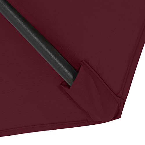 Image of MASTERCANOPY Patio Umbrella 9 ft Replacement Canopy for 6 Ribs-Burgundy Canopy Only