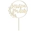 Cake Topper mit Namen - Naturholz Dekoaccessoire Kuchen Torte, Größe: 15 cm, Material: Birke Multiplex
