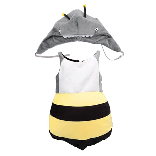 Cocoarm Traje de Abeja Bumble, Disfraz Divertido de Abeja Usable con Relleno de Algodón Extraíble para Ropa de Cosplay, Vestuario, Fiestas y Decoración del (Niños (30-40 cm/11,81-15,75 pulgadas, 7