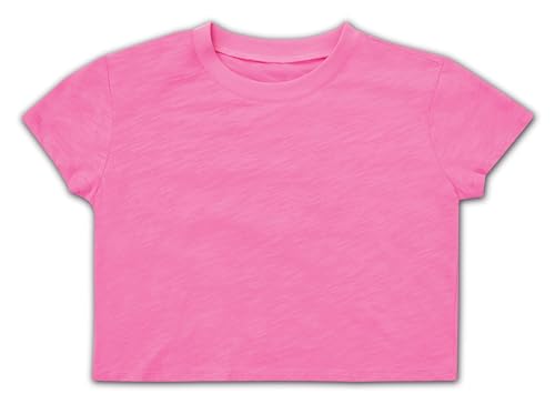iscream Big Girls' Basics Short Sleeve Round Neck Boxy Cut T-Shirt - Go Girl! Collection2