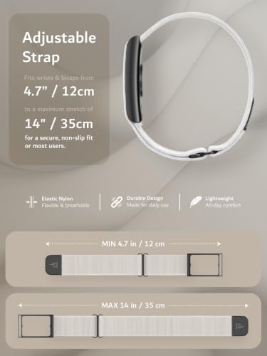 Image of TUDIA Stretchable Wrist & Armband Case for Amazfit Helio Strap [2-in-1 Strap] Bicep & WristBand for Helio Fitness Tracker (Case & Band Only)