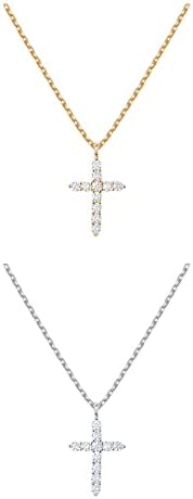 PAVOI 14K Gold Plated Cross Necklace for Women | Cross Pendant | Gold Necklaces for Women