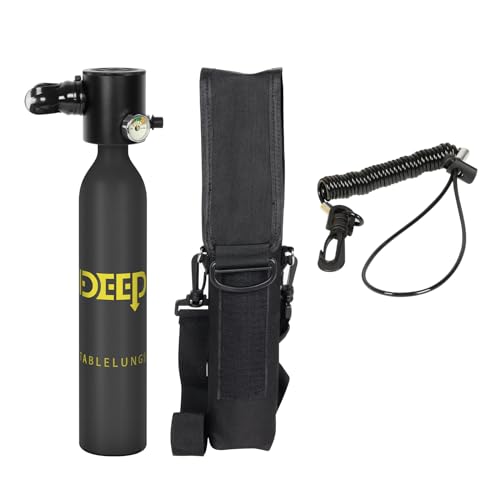 DIDEEP Scuba Tank Diving, 0.5L Capacity Mini Scuba Tank,Dive Portable Lungs for 7-10 Minutes Underwater Breathing, Reusable Diving Lung Tank Suitable for Emergency Rescue Underwater Exploration