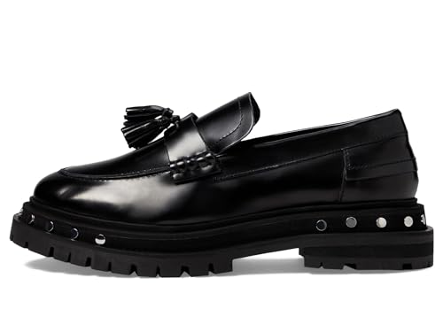 Image of Free People Teagan Tassel Loafers for Women - Sleek Leather Upper - Lugged Platform Sole - Synthetic Outsole