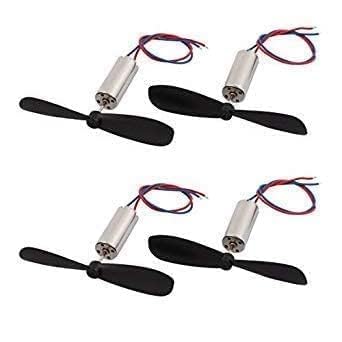 SP Electron DC 3.7V 716 7x16mm Micro Coreless Motor with Propeller High-Speed Mini Drones (4 Motors + 4 Propellers)