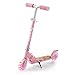 Monopattino per Bambini, 2 Ruote LED Lampeggiante Kick Scooter da 6 a 12 Anni Ragazze e Ragazzi, Pieghevole & 3 Alto Regolabile, Carico Massimo 100kg (rosa)