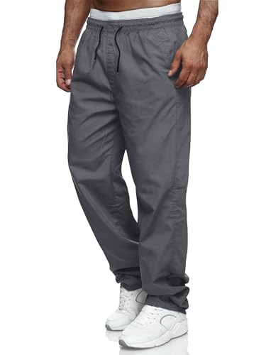 Comdecevis Mens Casual Baggy Cargo Pants Relaxed Fit Chino Jogger Pants Comfort Sports Pant Gray L