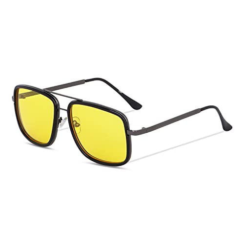 Image of Desire Rocky Square Sunglass for Men Yash, KGF Chapter Sunglasses 100% UV Protection Goggle Alloy Frame
