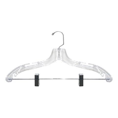 NAHANCO 500RCHU Plastic Suit Hanger with Pinch Clips, Heavy Weight, 17" Cover