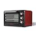 Girmi FE30 Forno Elettrico, 1600 W, Ventilazione, Luce interna, Timer, Termostato regolabile 230°, 4 resistenze riscaldanti, Griglia Inox, Accessori inclusi, Nero/Rosso