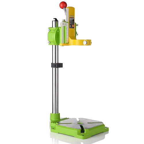 Image of Vertical Drill Stand, WQV Benchtop Drill Press Stand for Electric & Hand Drills Dia. 1.50-1.65 Inch, Adjustable Height & Angle