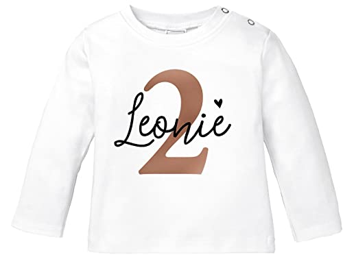 SpecialMe® personalisiertes Baby Langarmshirt Geburtstags-Shirt...