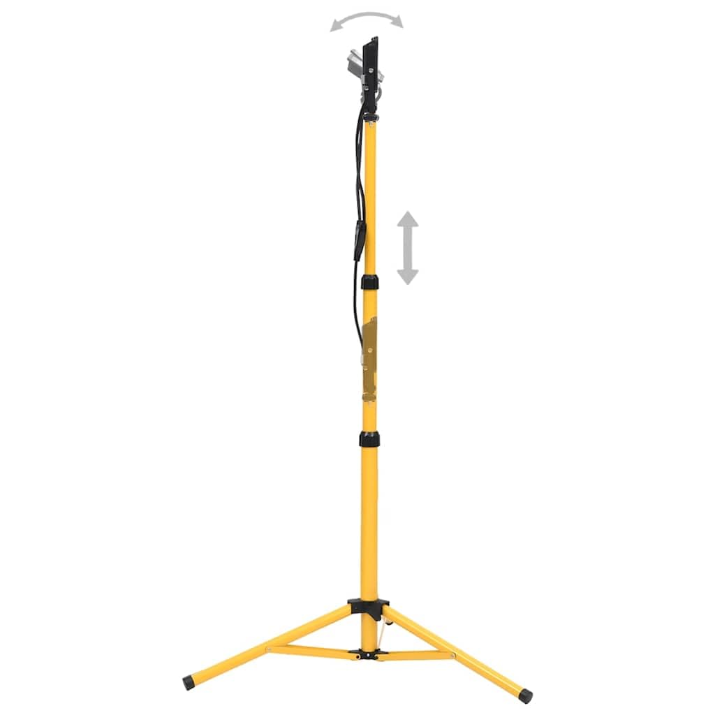 Lampa robocza LED ze statywem 2 x 20 W 2800 lm 3000 K ciepła biel reflektor budowlany z regulacją wysokości z kablem 3 m