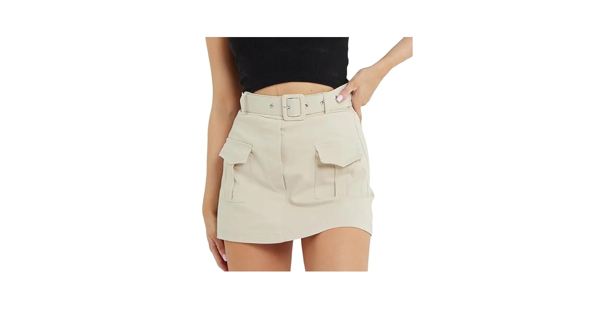 Amazon.com: Mini Skirts for Women High Stretchy Cargo Skirt