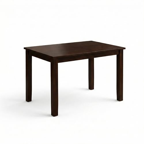 Image of SONA ART & CRAFTS Cresta Solid Sheesham Wood Dining Table Set of 4 Seater Dinner Dinning Table with 4 Cushion Chair Dining Furniture for Living Room Home Hotel Office Self Assembly (Walnut Finish)