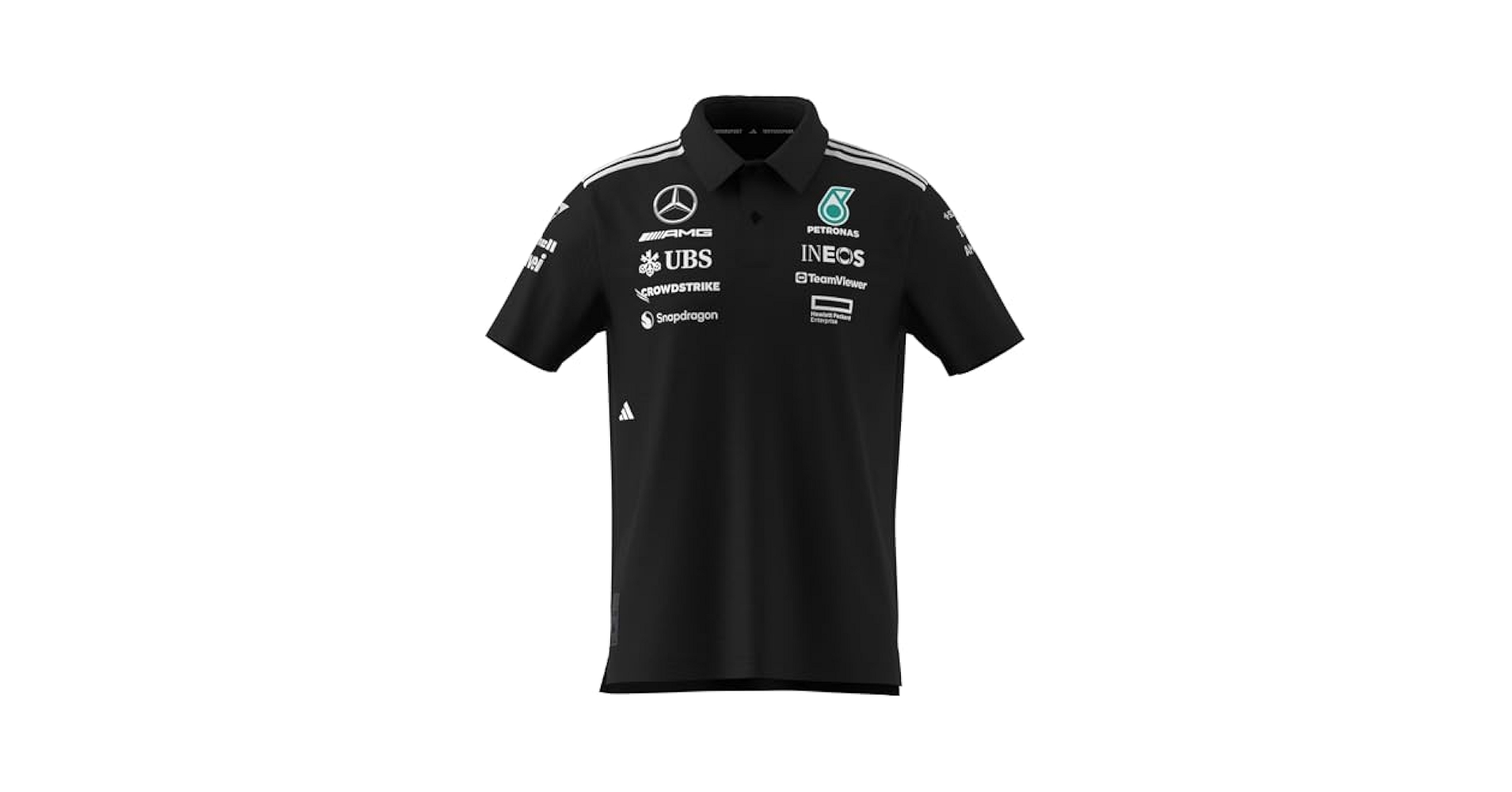 F.C.R.B  S/S TEAM POLO （BLACK　XL） Mercedes-AMG PETRONAS 2024 Men's Team Polo Short Sleeve