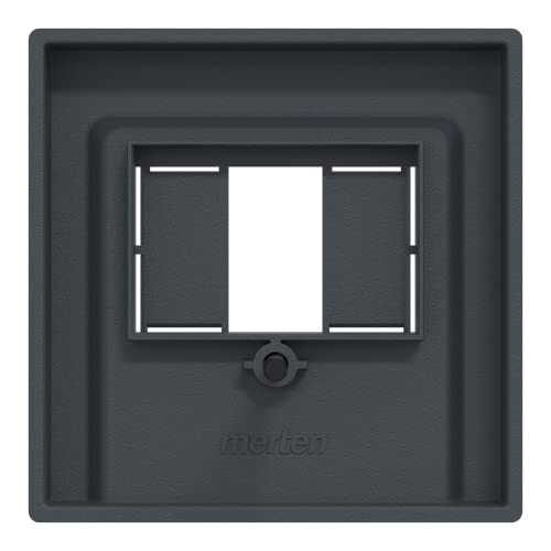 Merten System M 297914 Central Plate for TAE Audio USB Anthracite, Charcoal, 1x Zentralplatte für TAE/Audio/USB - Image 4