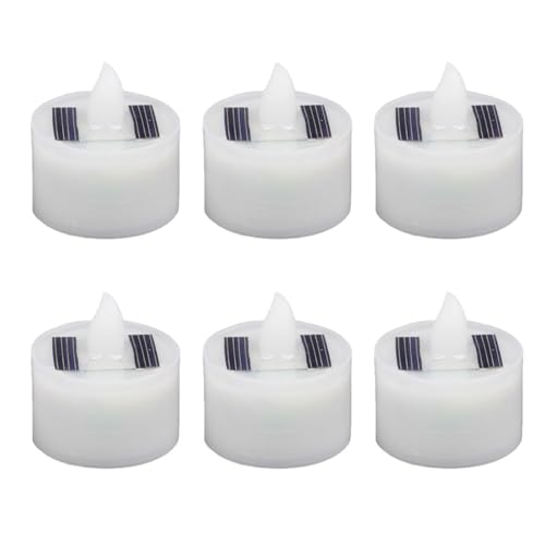 Lámparas de vela eléctrica LED solares COLLBATH impermeables de luz amarilla cálida para jardín