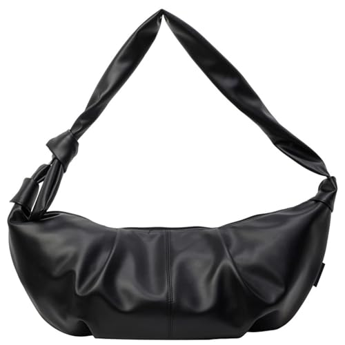 Sac sous le bras demi-lune unisexe en cuir souple pour vos journées urbaines actives