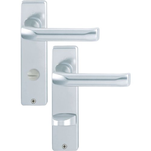 Preisvergleich Produktbild HOPPE Kurzschild-Garnitur 'London' Aluminium Natur 113 / 202KP / AP - 6675193
