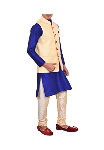 Image of Mens Kurta Pyjama Set with Designer Ethnic Nehru Jacket