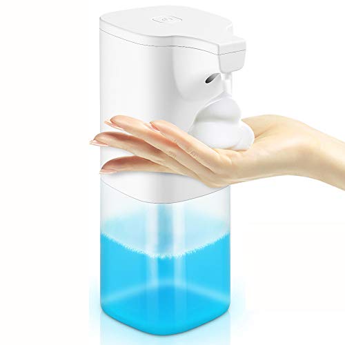 Preisvergleich Produktbild Sross Seifenspender Automatisch Elektrischer Schäumende, Berührungslos Schaumseifenspender, mit Sensor Infrarot, Küchen und Badezimmer Waschraum / öffentlicher Ort 350ml klar Flasche