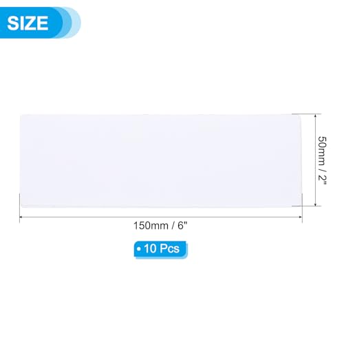 Image of PATIKIL 2 inch x 6 inch Hook and Loop Strips, 10 Pcs Rectangle Strong Tape Double Sided Adhesive Sticky Fastener Back Mounting Tape for Home or Office Use, Indoor & Outdoor Use, White