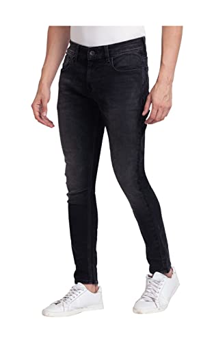 Image of Spykar Men's Kano Slim Fit Mid-Rise Jeans (Ankle Length)