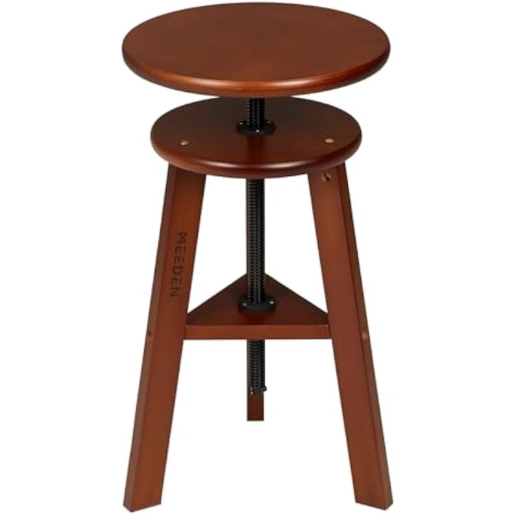 MEEDEN Wooden Drafting Stool with Adjustable Height, Artist Stool,Office Studio Stool, Up to 220 Lbs,German Beech Wood, Perfect for Artists Studio,Home Use,Kitchen,Bars
