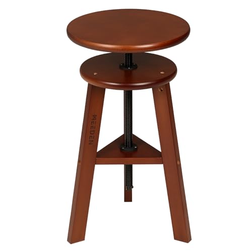 MEEDEN Wooden Drafting Stool with Adjustable Height, Artist Stool,Office Studio Stool, Up to 220 Lbs,German Beech Wood, Perfect for Artists Studio,Home Use,Kitchen,Bars