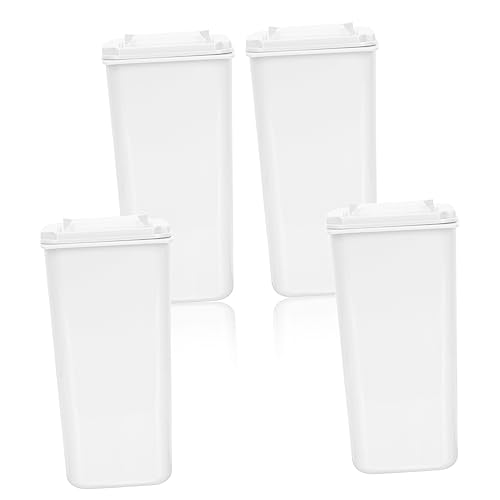 Caneca de basura compacta de escritorio plástico blanco 4pcs