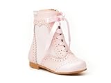 Botas Pascualas de Charol-Napa para Niñas, Todo Piel, Mod.1000. Calzado Infantil Fabricado en España, (25, Rosa)