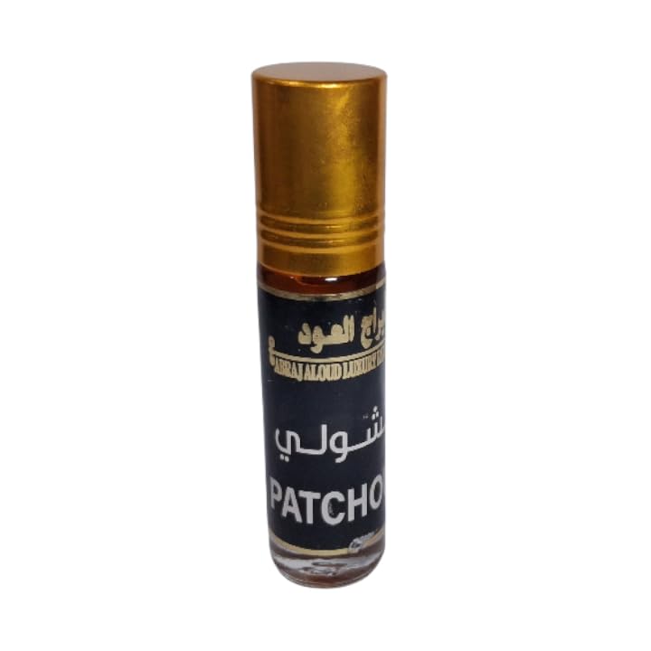 Pachuli aceite perfume roll on natural de calid - botella decristal en saquito de tela muy bien presentado - artesanal - 6 ml .- india -