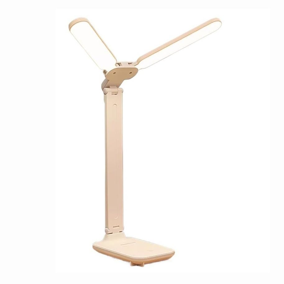 Lampka nocna Lampka biurkowa Nowoczesna lampa biurkowa, lampy biurkowe LED z podwójną głowicą do domowego biura, jasna lampa biurkowa z portem ładowania USB, 3 tryby oświetlenia i płynne przyciemniani