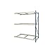 Hallowell Bulk Rack 96" W x 24" D x 87" H Blue Uprights/Platinum Beams 3 Level Add-on Unit-No Deck