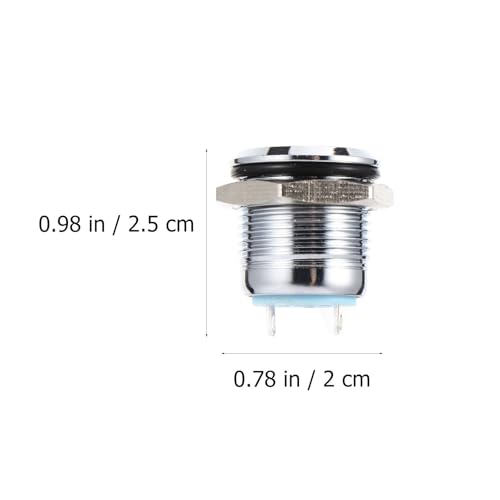 Luz indicadora LED metálica 16mm 12V-24V IP66 impermeable para salpicadero de coche y barco 2