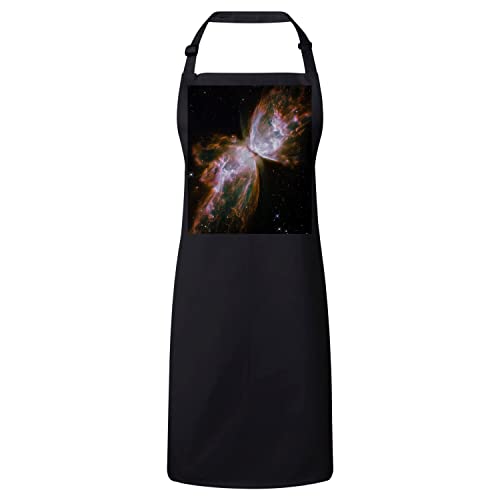 Tablier cuisine noir nébuleuse du papillon astronomie espace galaxie premium