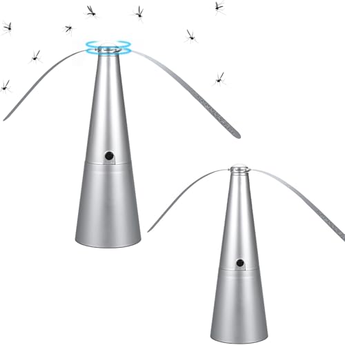 Ventilador Portátil Repelente de Moscas - 2 Piezas Plegable Fly Repeller, Ventilador de Protección Contra Mosquitoes, Pequeño y Silencioso, Funciona con Pilas, para Cocina, Restaurantes, Mesa, Terraza