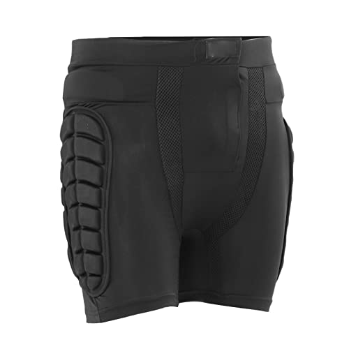 Hip Protection Pants, Padded Shorts Cotton Polyester Reasonably Designed Thickened EVA Pad Widely Applicable Elastic Belt with Storage Bag for Skating (L)