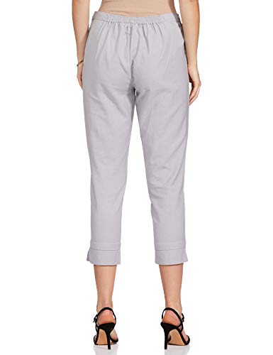 Image of BIBA Women Cotton Blend Regular Solid Pants