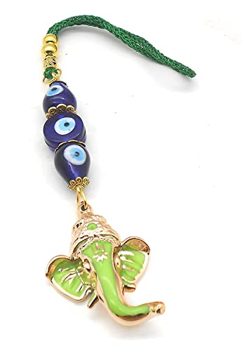 TONGARI Décoration de voiture pour rétroviseur - Accessoires Feng Shui - Protection contre le mauvais œil avec tête de Ganesha Cover