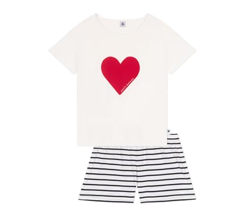 Petit Bateau A0CJU Pyjacourt, Blanco/Azul, L para Mujer
