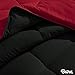 Bare Home Twin/Twin Extra Long Comforter - Reversible Colors - Goose Down Alternative - Ultra-Soft - Premium 1800 Series - All Season Warmth - Bedding Comforter (Twin/Twin XL, Black/Red)